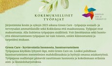 Green Care - hyvinvointia luonnosta - työpaja